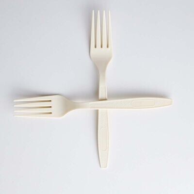 ANAASA DISPOSABLE 20 FORKS IVORY