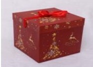 Gift box with printing and bowknot three size10*10cm;15*15cm;20*20cm material:350gsm card paper SYLPDD-432008