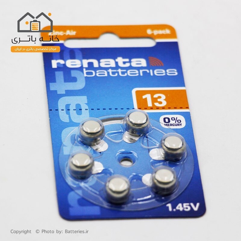Hearing Aid Battery Za13 Renata, 6Pcs/Pkt