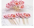 Heart shaped decorated toothpicks 50pcs T002