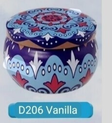 Oriental Pot Scented Candle - Vanilla Scent, 80g, D206