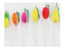 Fruit shaped decorated toothpicks 12pcs T005