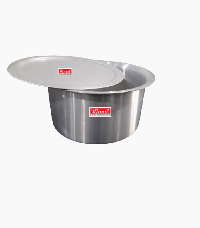 Bimal Aluminium pot Topes + Lid No.22 - 12Ltr. Bimal heavy duty sufuria 12L