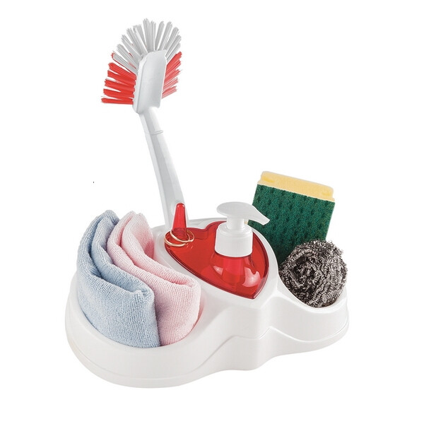 Flora Dishwashing Set With 300ml Liquid Container