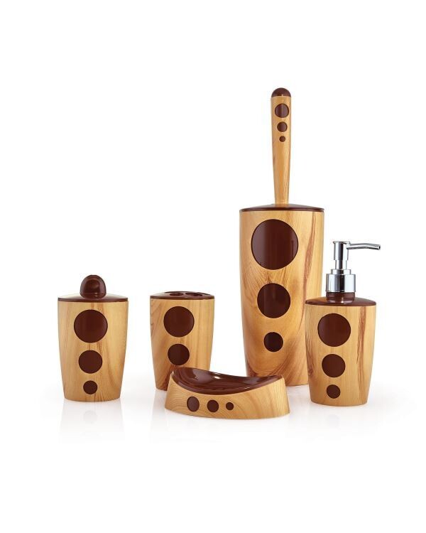 Flora Punto 5pcs bathroom set OAK F354