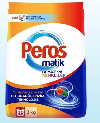 Peros Matic Whites and Colors Machine Washing Powder 3kg