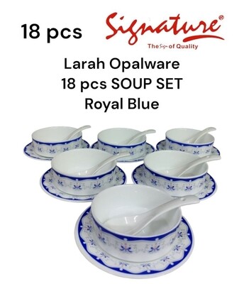 Signature 18pcs soup set royal blue