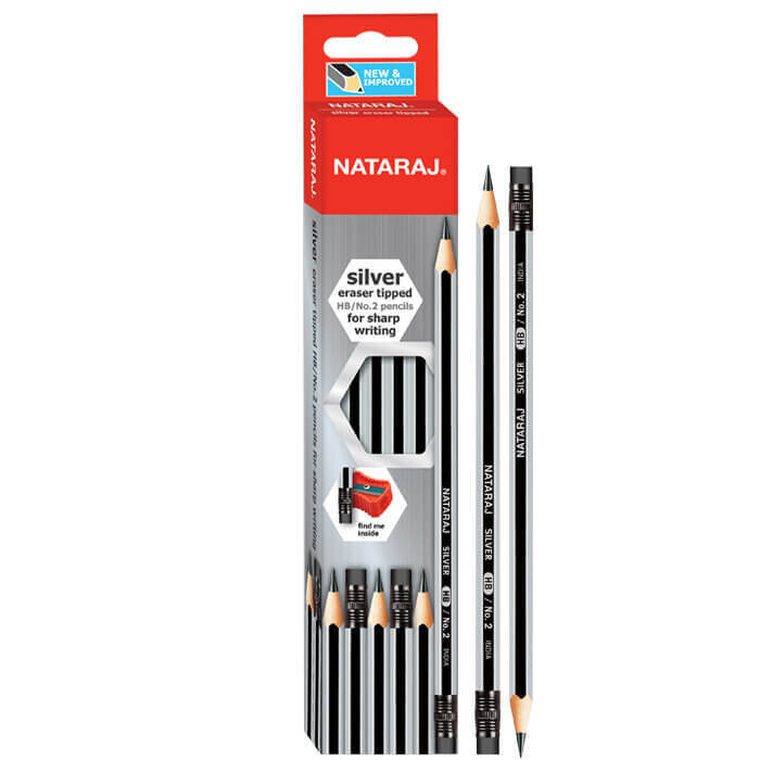 Nataraj HB Pencil Silver 12 pcs pack