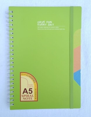 A5 599 spiral note book designed by Qian Ye GREEN