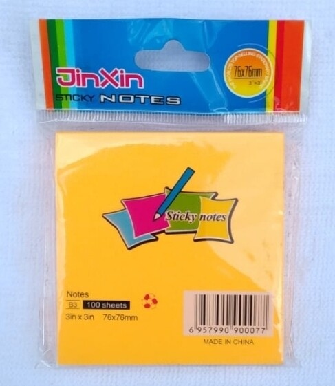 JinXin sticky notes 100 sheets 76x76cm (3inx3in)