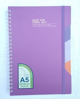 A5 599 spiral note book designed by Qian Ye PURPLE
