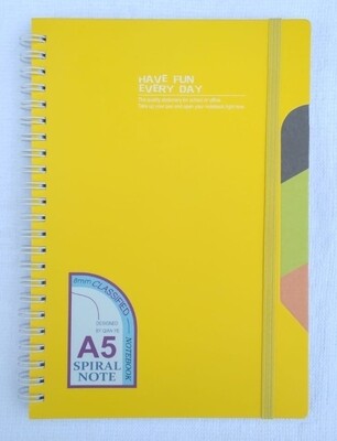 A5 599 spiral note book designed by Qian Ye YELLOW