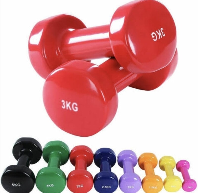 Generic Hex Neoprene Dumbbells 3KG, 2pcs Set - Ideal for Aerobic Workouts and Muscle Strengthening (Model DB020-3KG)