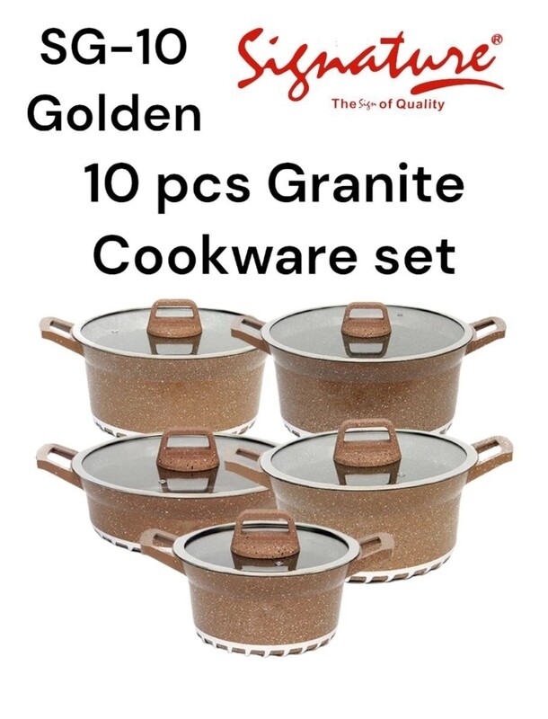 Signature 10pcs Granite cookware set