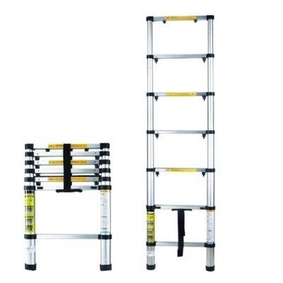 Sunpower aluminium telescopic collapsible ladder 7steps 2m 5696-2M