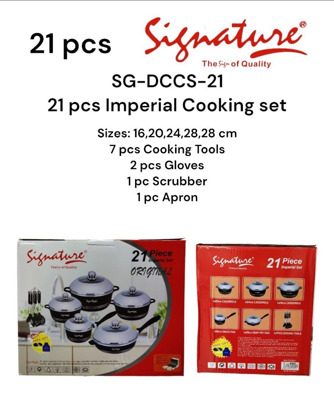 Signature 10pcs imperial cookware set
