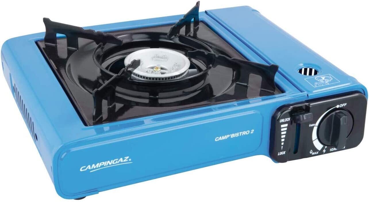 Campingaz Camp Bistro Stove, 1 burner, camping stove, 2200-watt capacity, compact outdoor cooker, includes carry case for easy transport