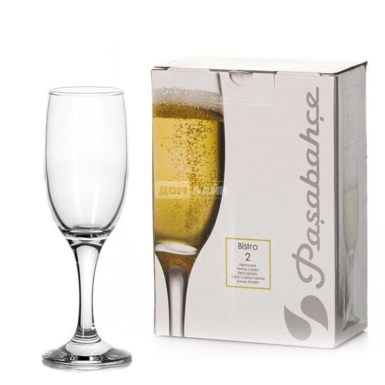 Pasabahce Bistro champagne Flute Glass 190ml 1pc #44419 Bistro
