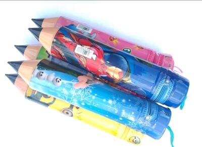 Pencil pouch cylindrical cartoon characters