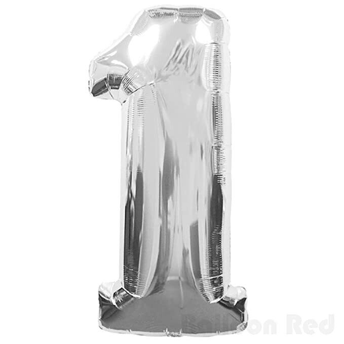 BK Foil balloon 30" (76cm) no. 1 silver