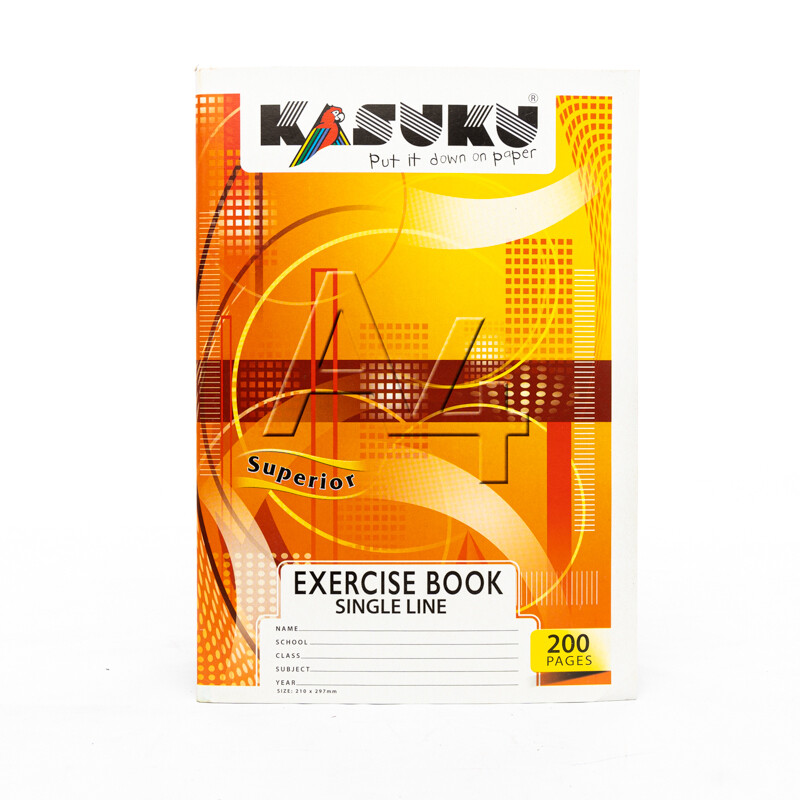 Kasuku Crownbird Exercise Book A4 200 Pages S/L - 12PCS Wholesale Pack