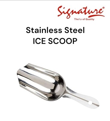 Signature stainless steel ice scoop