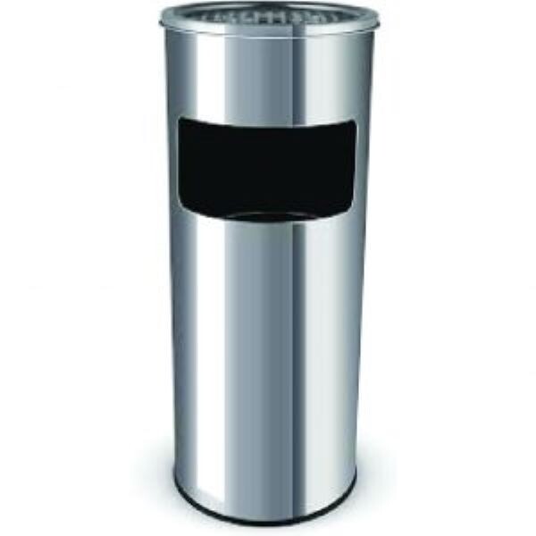 Round standing ashtray bin carbon steel 0.3mm, 20X56CM 88*45*60CM #A-044