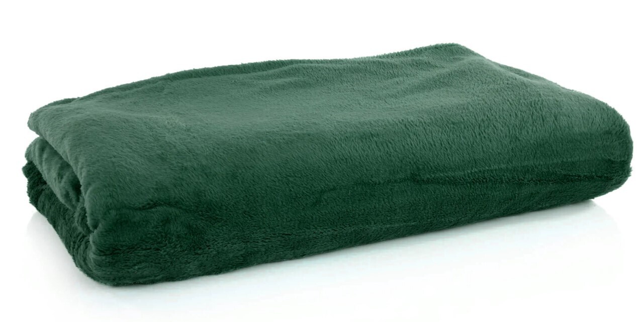 Mintra Home Blanket Super Soft, 100% Polyester DARK GREEN 180X220CM Lightweight Warm Fleece Blanket Throw Bed Cover Couch Cover