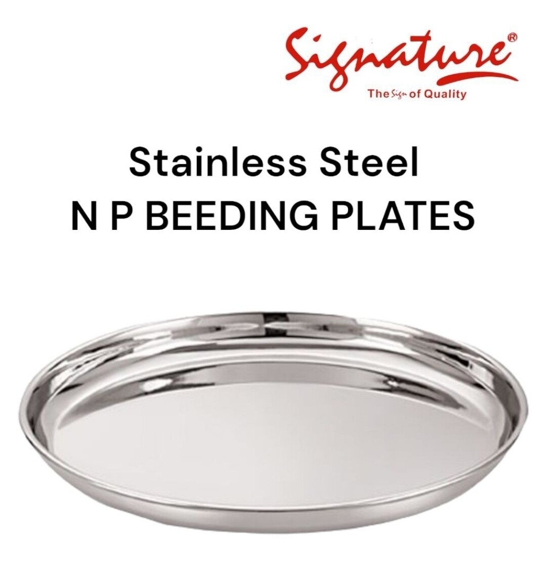 Signature stainlesss steel bleeding plates 27cm