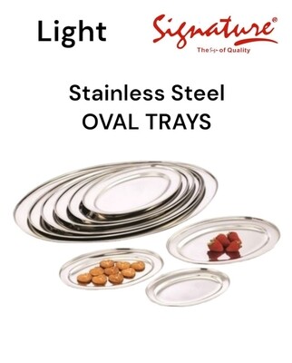 Signature 25cm stainless steel oval tray, Oval plate