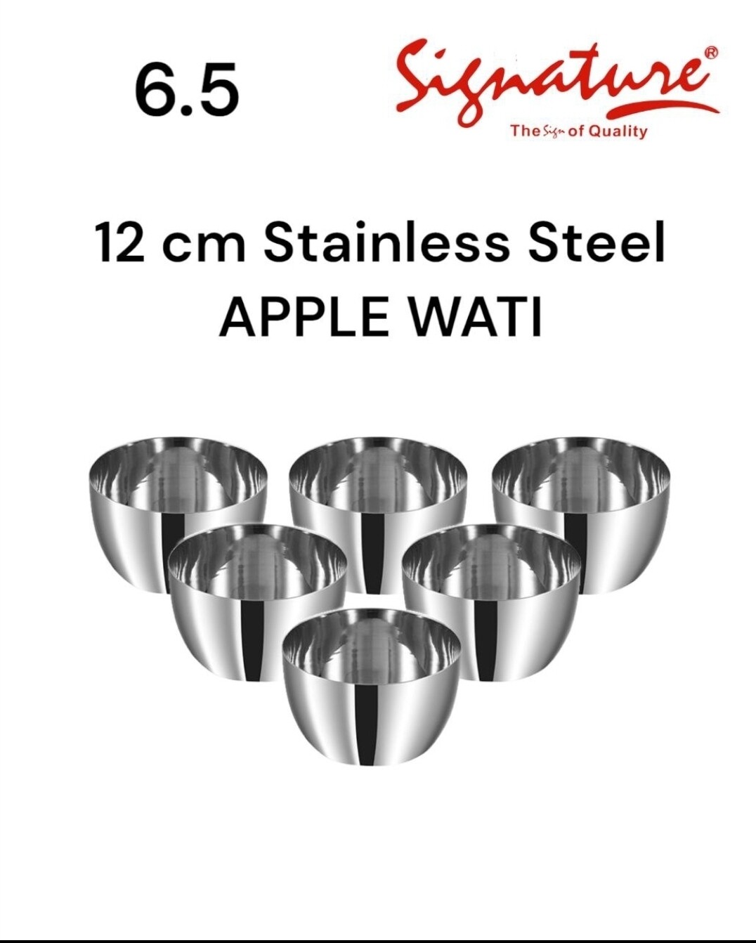 Signature 12cm stainless steel apple bowls. apple wati