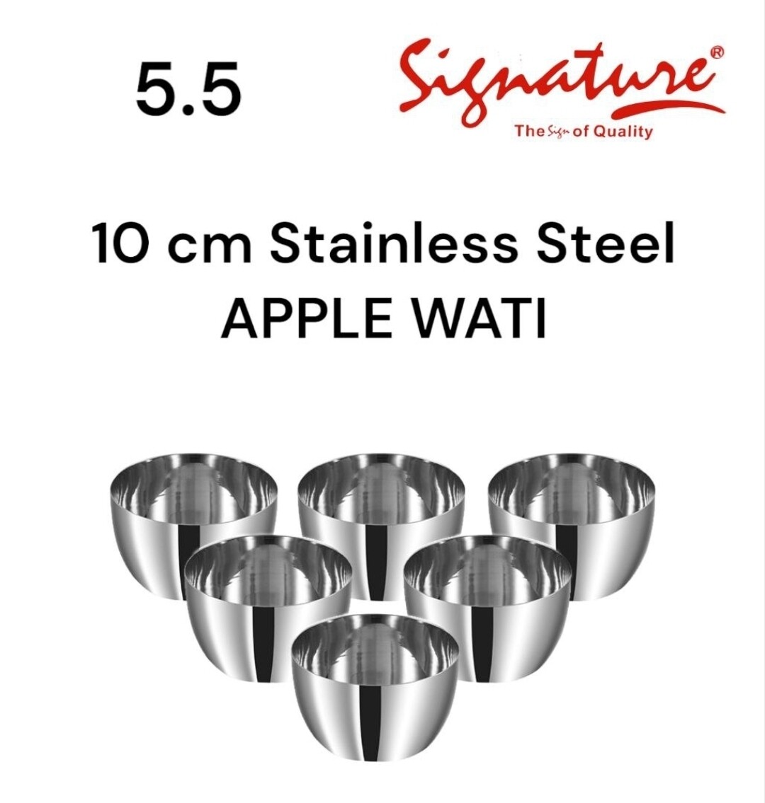 Signature 10cm stainless steel apple bowls