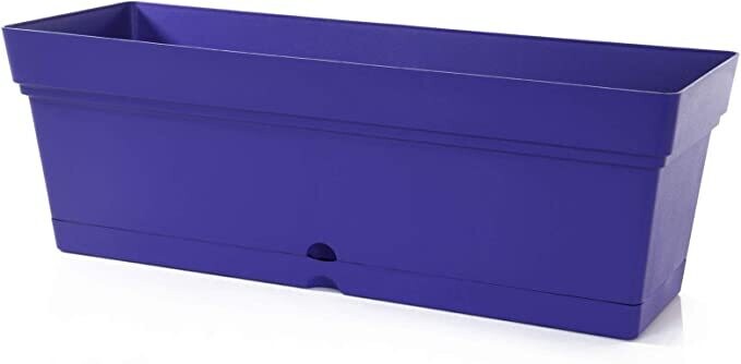 Mintra Home Garden Pot Planter Box(50x17cm) Rectangle with water reserve Ideal for Planting Flowers BLUE