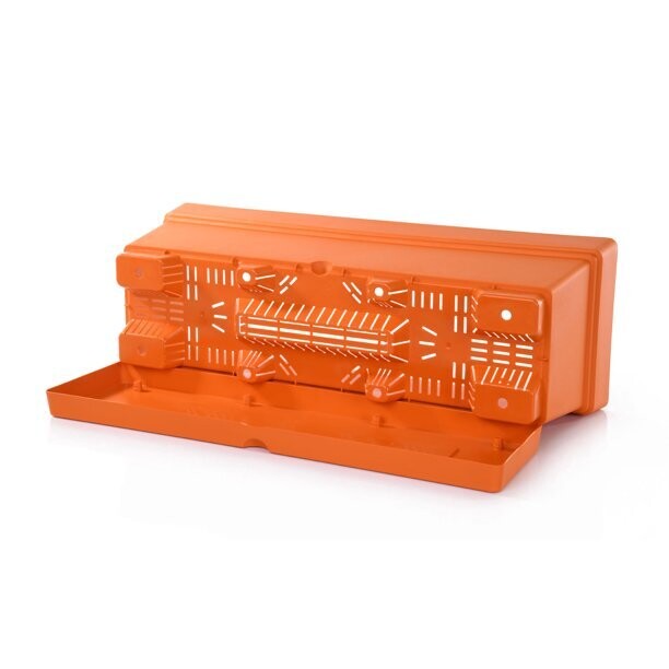 Mintra Home Garden Pot Planter Box(50x17cm) Rectangle with water reserve Ideal for Planting Flowers ORANGE