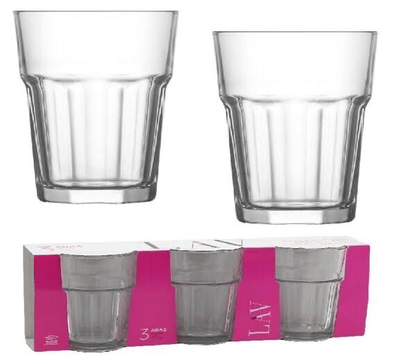 LAV Water Tumbler 365ml ARAS265 3pcs Set