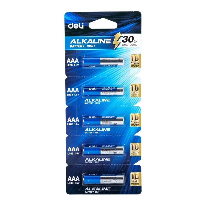 DELI 18511 LR03 ALKALINE BATTERY AAA  HANGING CARD