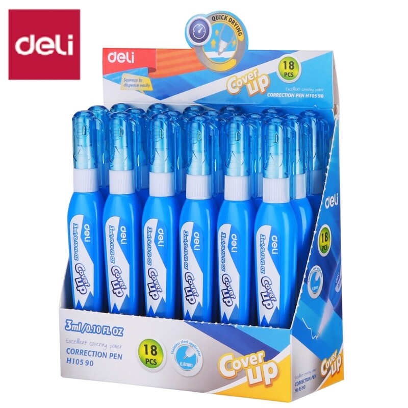 Correction Pen Wholesale DELI H105 3ml 18 Pack Smooth, Clean