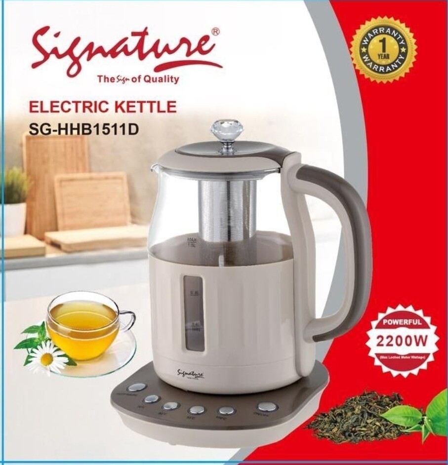 Signature 1.5 Ltr Electric infuser Kettle (2200W)
SG-HHB-1511D