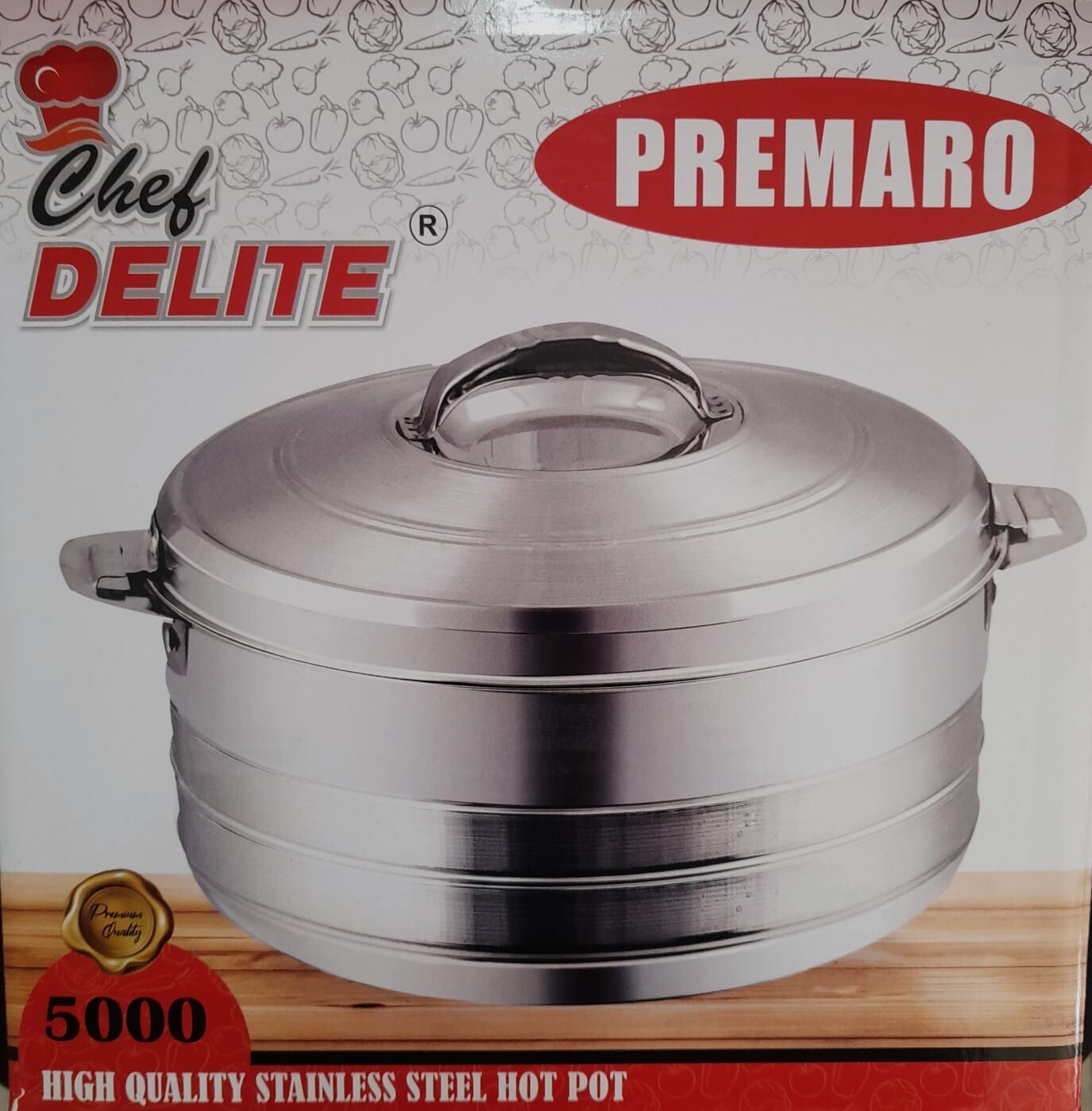 Chef delite stainless steel Hot Pot 5L Premaro