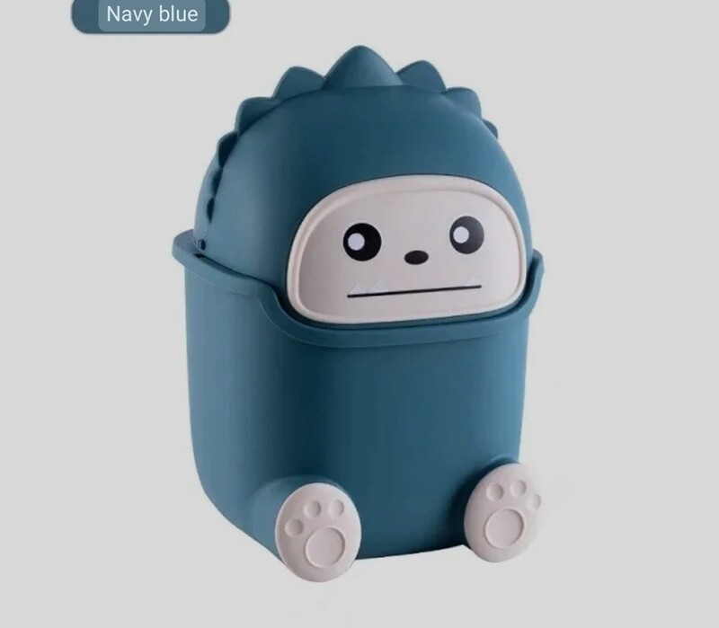 Multi-purpose mini Desktop waste basket dust Bin 23x14x15cm. Paper waste basket. Navy Blue