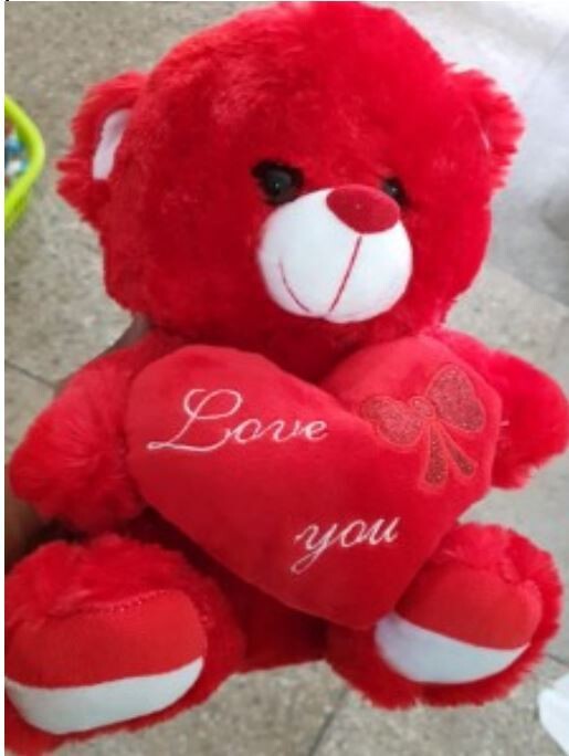 Valentines Teddy Bear Red I Love You Heart Teddy Bear Medium
