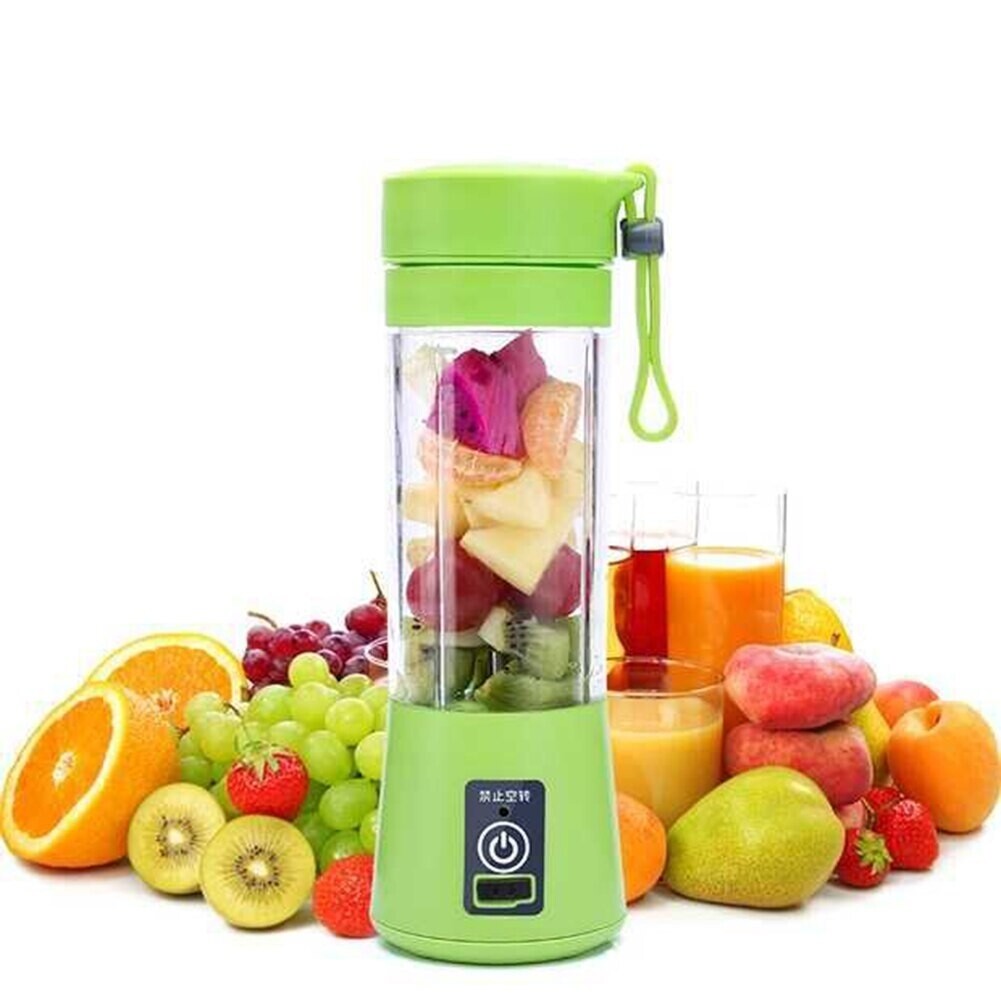 Generic Portable mini blender with 6 blades 1L. Green