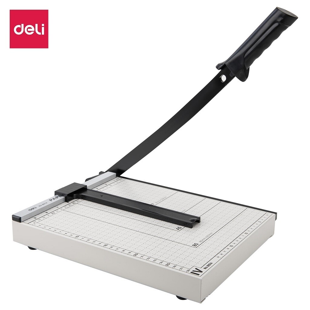 DELI ProCut: Steel Paper Cutter for A4 & More (12" x 10") E8014