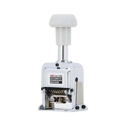 Deli Steel Numbering Machine 6 digits/Comfort Hold/Clear Number Marking/Auto Number Shifting E7506