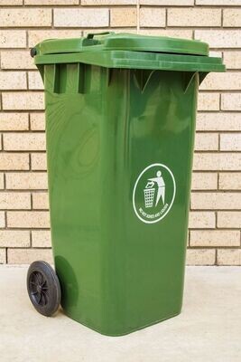 Large outdoor garbage wheeled trash bin 240L #ZTL-240A-1P
