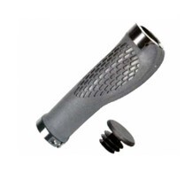 Bicycle Handle Grip ,Black W/Silver Ring 130mm per pair GRP-014