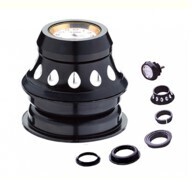 Complete Bicycle Head Part Set of 8 - Threadless Semi-Integrated Headset with Clock on Top, Model FFT-016