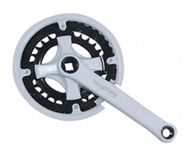 Bicycle Chainwheel &amp; Crank, Steel Grey Plastied 24/34/42T  CWC-008-243442T