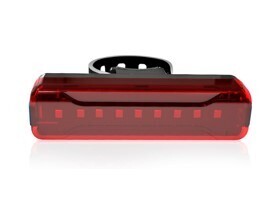 RECHARGABLE LED BIKE TAIL LAMP, RECTANGLE, USB CHARGING 9 RED LED, 5 SWITCH MODE SD-JY131-A02