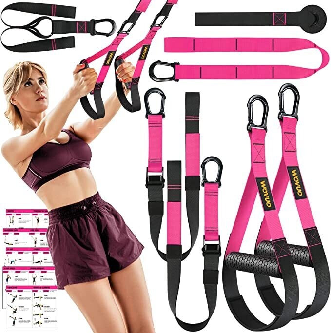 Home Resistance Training Kit - Resistance Trainer Fitness Straps for Full-Body Workout, Bodyweight Resistance Bands with Handle, Door Anchor SC-STKP2